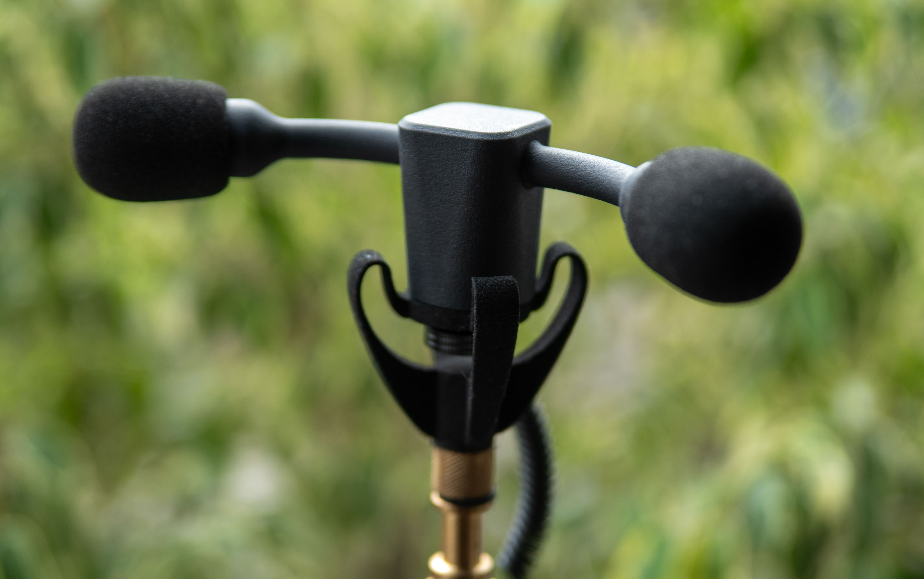 front view ORTF stereo microphone “Aurochs” and shock-mount